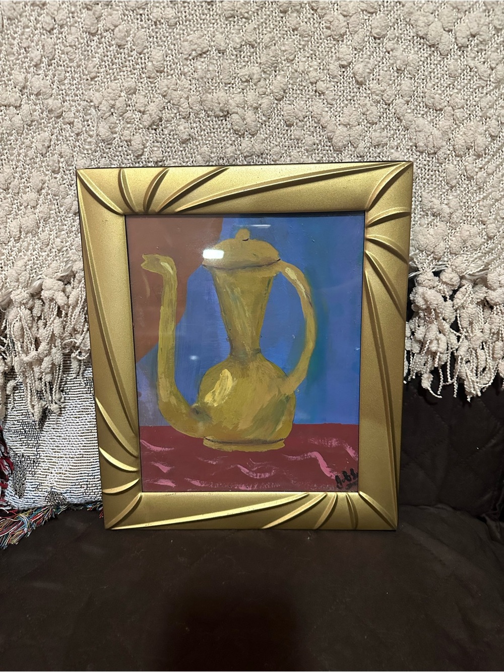 Gold Framed Yellow Still Life Art Print - Home Art